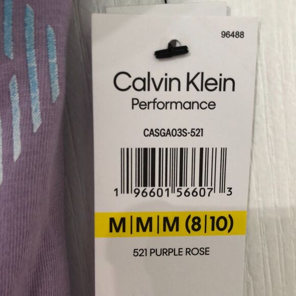 Calvin Klein Performance Girls Shirt M 8/10 Purple Crew Neck Logo Print‎ NWT - Picture 6 of 6